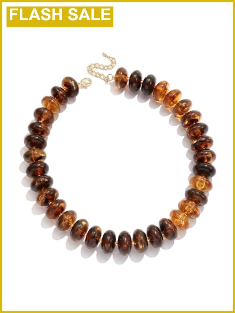 Chunky Acrylic Beaded Choker Necklace Adjustable Statement Jewelry